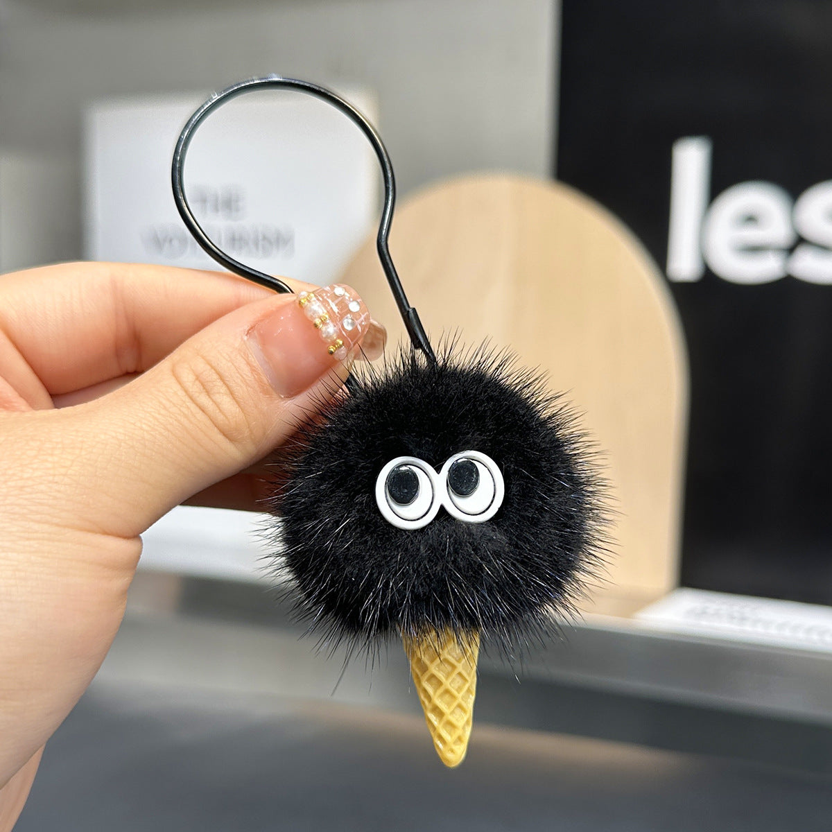 Wholesale Briquette Ice Cream Plush Keychain